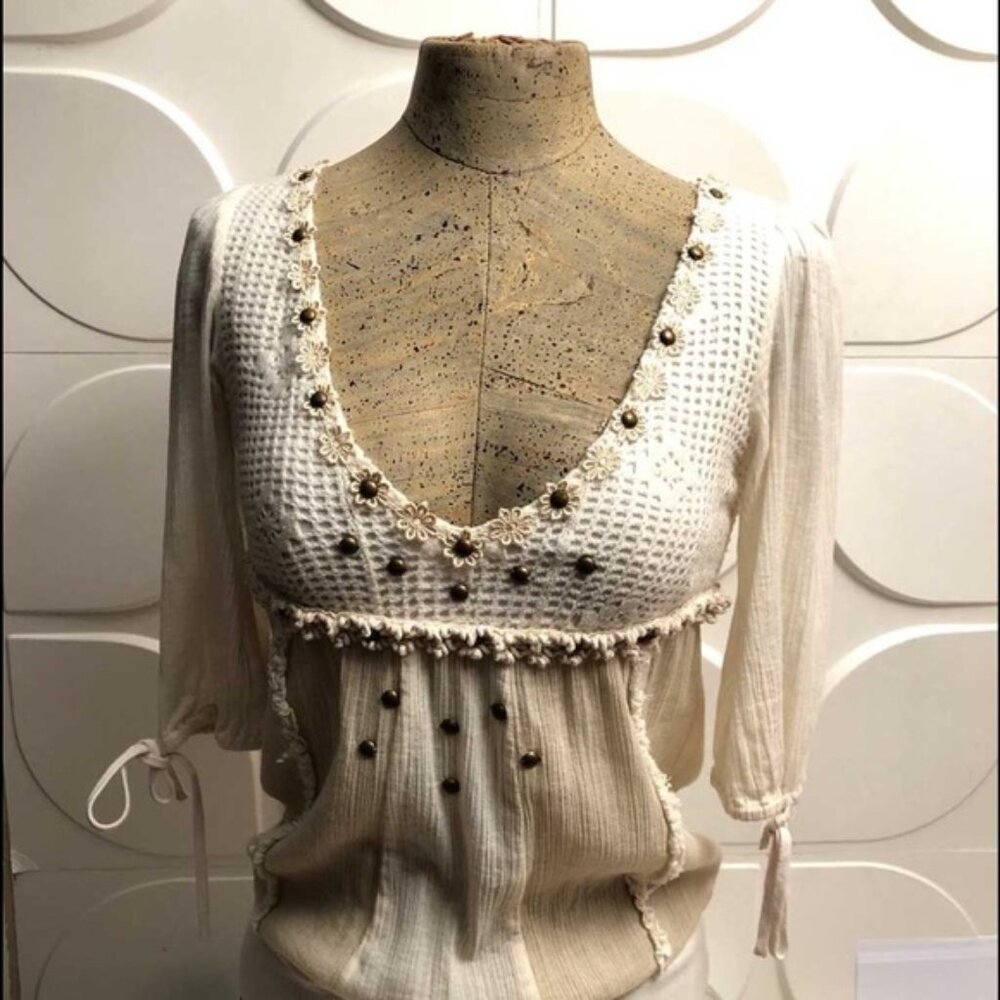 Elegant Cream Women's Top